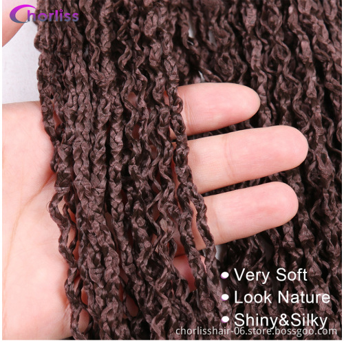Wholesale Purple Long Pre Strenched Kinky Curly Heat Resistant Micro Crochet Braids Synthetic Extensions Crochet Braiding Hair